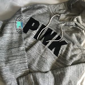 Victoria Secret Pink Cropped Hoodie